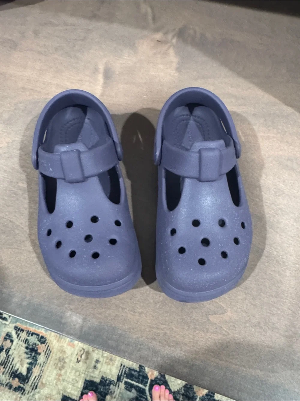 CROCS Kids Purple Mary Jane Clog with Backstrap